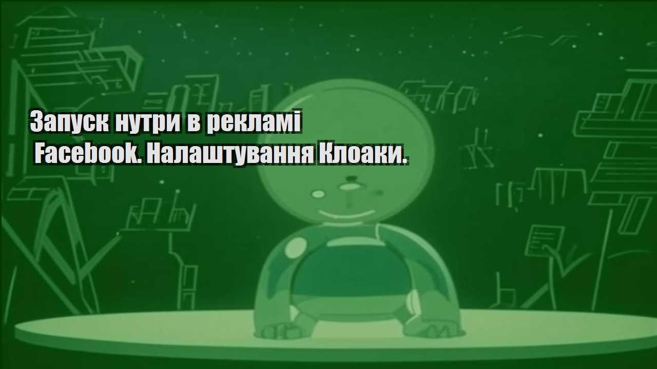 zapusk nutry v reklami facebook. nalashtuvannya kloaky